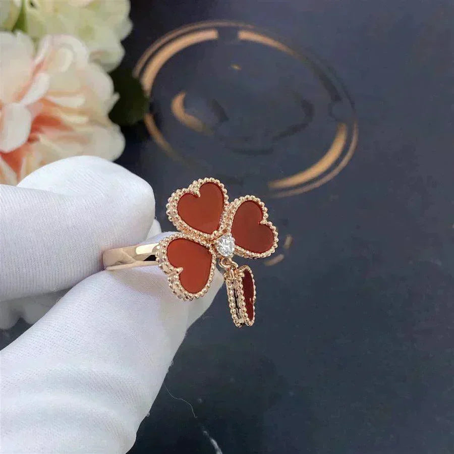 [Cadisa]SWEET CLOVER CARNELIAN RING