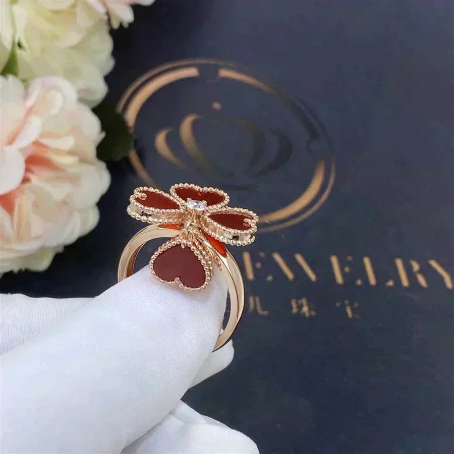 [Cadisa]SWEET CLOVER CARNELIAN RING
