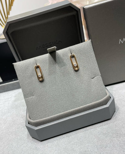 [Cadisa]MOVE UNO SMALL 1 DIAMOND EARRINGS