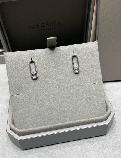 [Cadisa]MOVE UNO SMALL 1 DIAMOND EARRINGS
