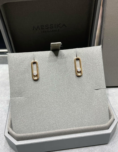 [Cadisa]MOVE UNO SMALL 1 DIAMOND EARRINGS