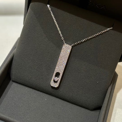 [Cadisa]MY FIRST DIAMOND PAVED NECKLACE