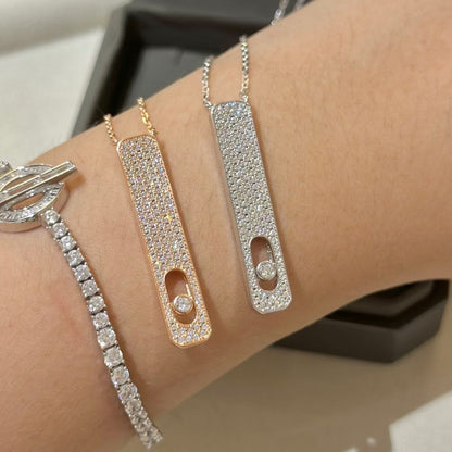 [Cadisa]MY FIRST DIAMOND PAVED NECKLACE
