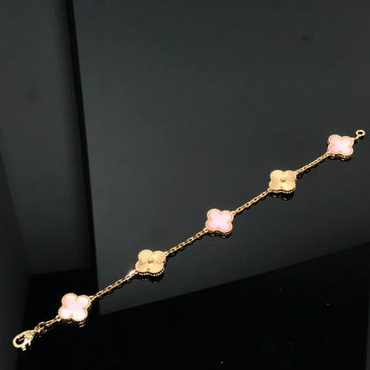 [Cadisa] CLOVER 5 MOTIFS  PINK MOP BRACELET COLLECTION