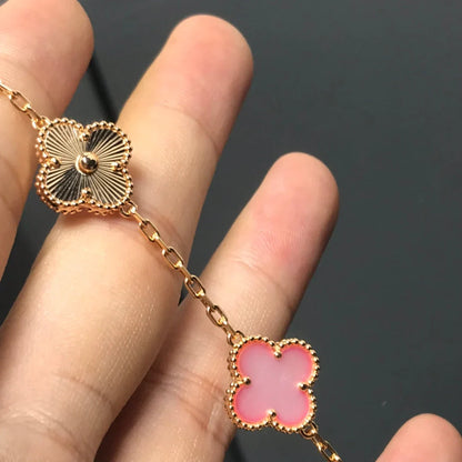 [Cadisa] CLOVER 5 MOTIFS  PINK MOP BRACELET COLLECTION
