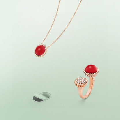 [Cadisa]PERLEE COULEURS DIAMOND ROSE GOLD BETWEEN THE FINGER RING