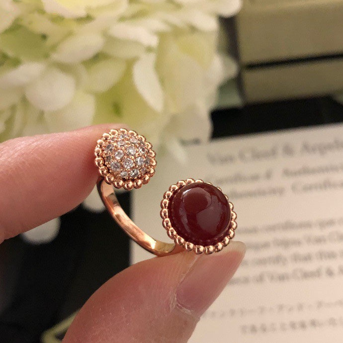 [Cadisa]PERLEE COULEURS DIAMOND ROSE GOLD BETWEEN THE FINGER RING