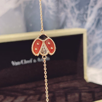 [Cadisa]LUCKY SPRING 1 MOTIF PINK GOLD BRACELET