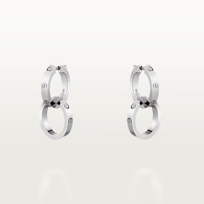 [Cadisa] LOVE 3.3MM DANGLE EARRINGS