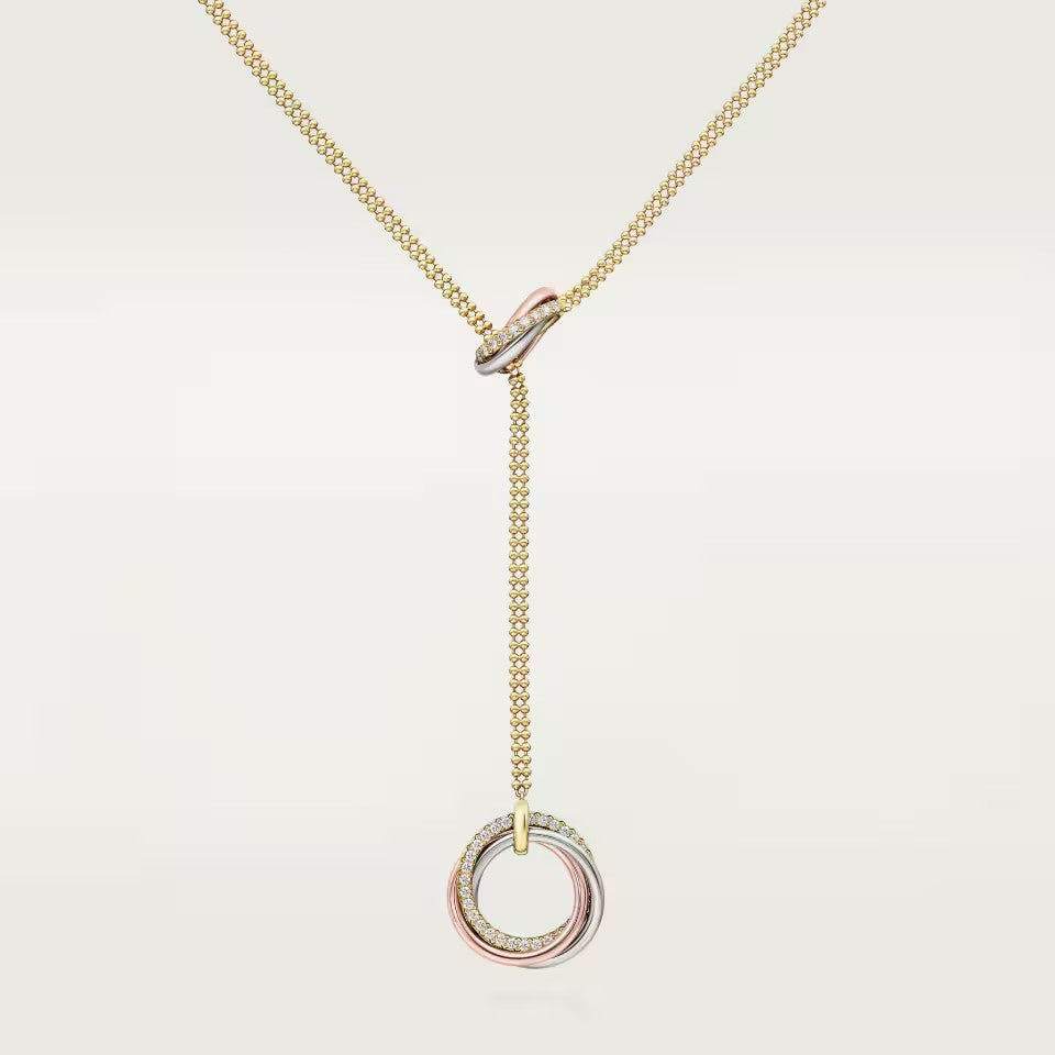 [Cadisa] TRINITY DIAMONDS NECKLACE