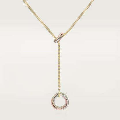 [Cadisa] TRINITY DIAMONDS NECKLACE