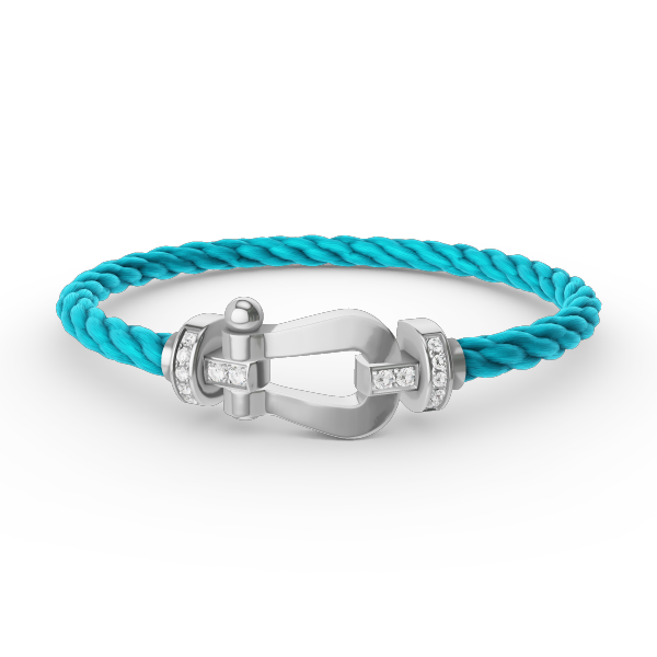 [Cadisa]FORCE LARGE HORSESHOE HALF DIAMOND BRACELET SILVER