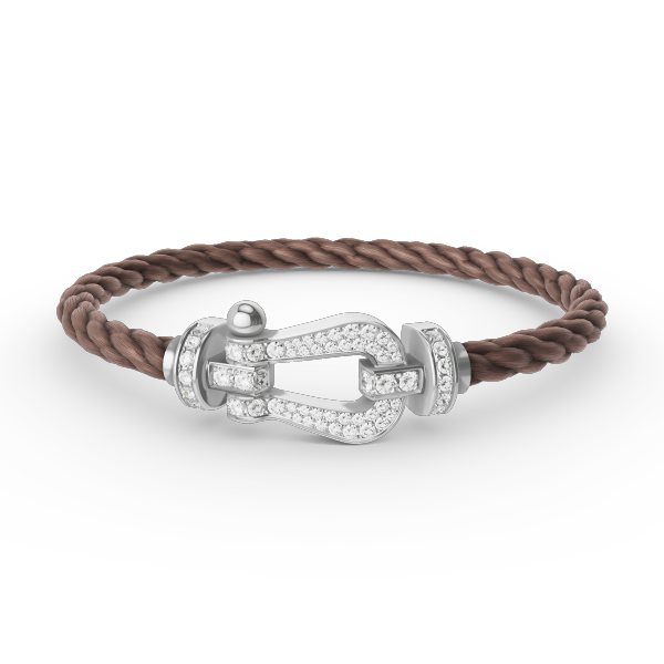 [Cadisa]FORCE LARGE HORSESHOE FULL DIAMOND BRACELET SILVER