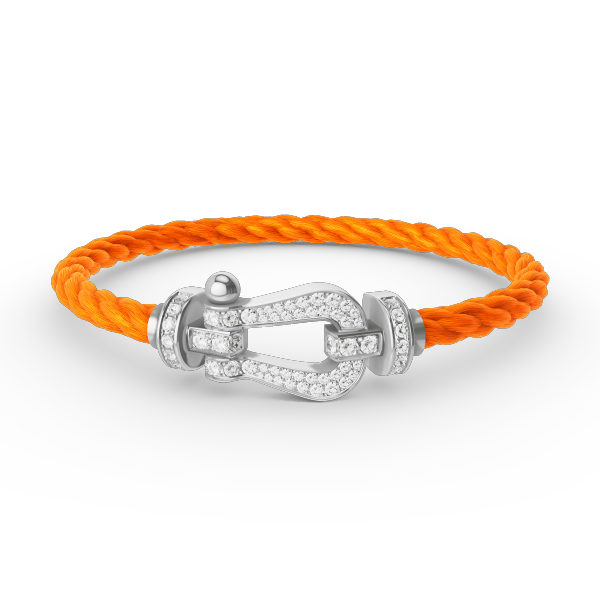 [Cadisa]FORCE LARGE HORSESHOE FULL DIAMOND BRACELET SILVER