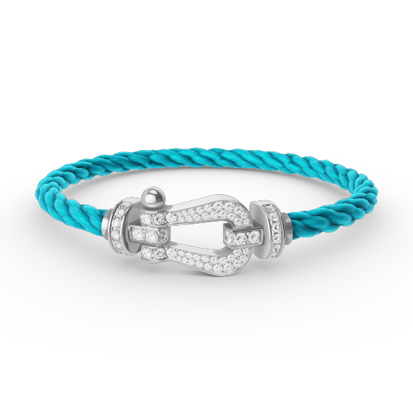 [Cadisa]FORCE LARGE HORSESHOE FULL DIAMOND BRACELET SILVER