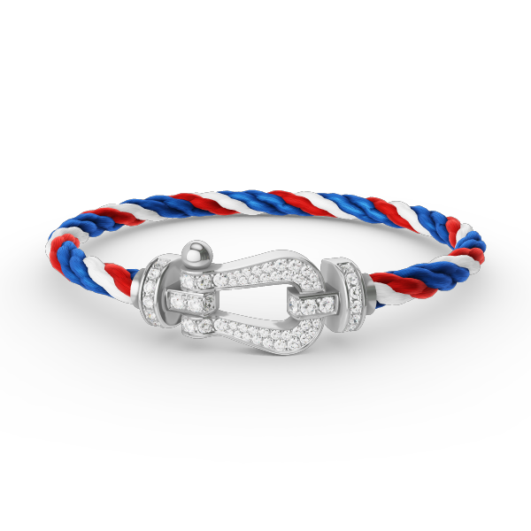[Cadisa]FORCE LARGE HORSESHOE FULL DIAMOND BRACELET SILVER