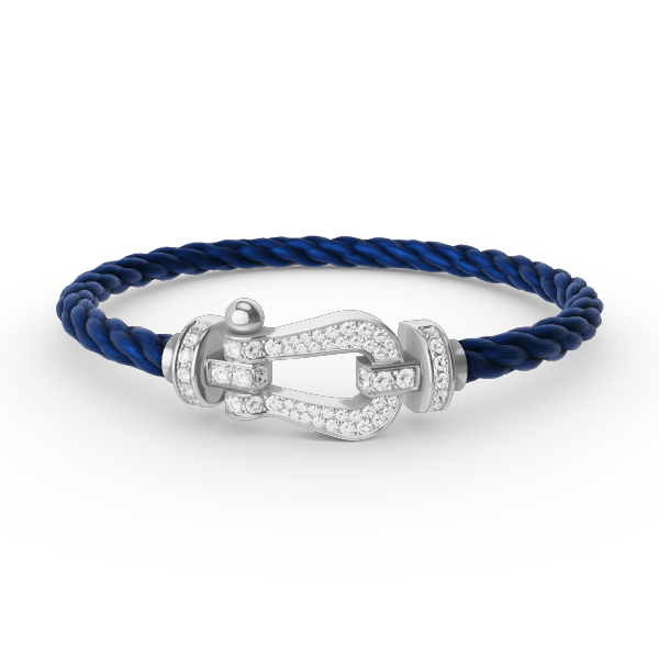 [Cadisa]FORCE LARGE HORSESHOE FULL DIAMOND BRACELET SILVER