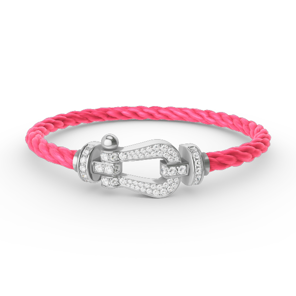 [Cadisa]FORCE LARGE HORSESHOE FULL DIAMOND BRACELET SILVER