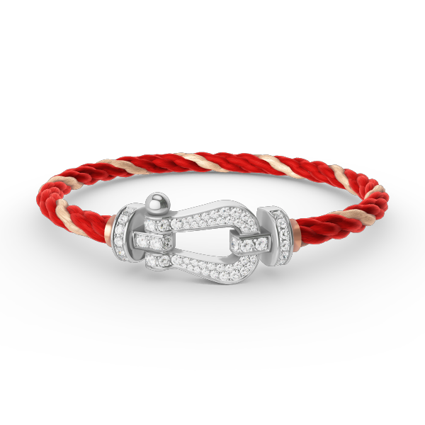 [Cadisa]FORCE LARGE HORSESHOE FULL DIAMOND BRACELET SILVER