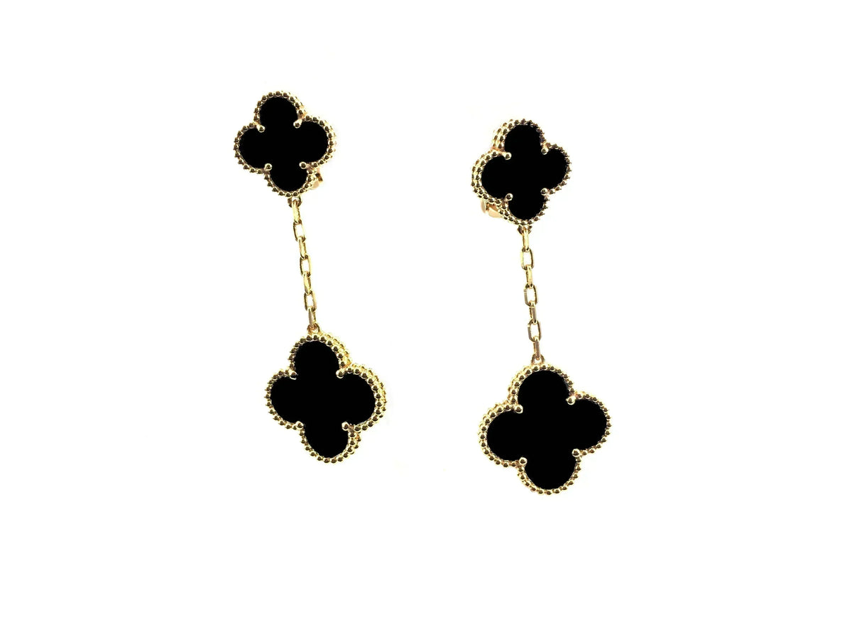 [Cadisa]CLOVER 2 MOTIFS  EARRINGS (MULTIPLE CHOICESC