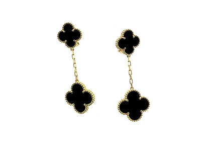 [Cadisa]CLOVER 2 MOTIFS  EARRINGS (MULTIPLE CHOICESC