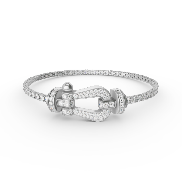 [Cadisa]FORCE  LARGE HORSESHOE FULL DIAMOND TENNIS BRACELET