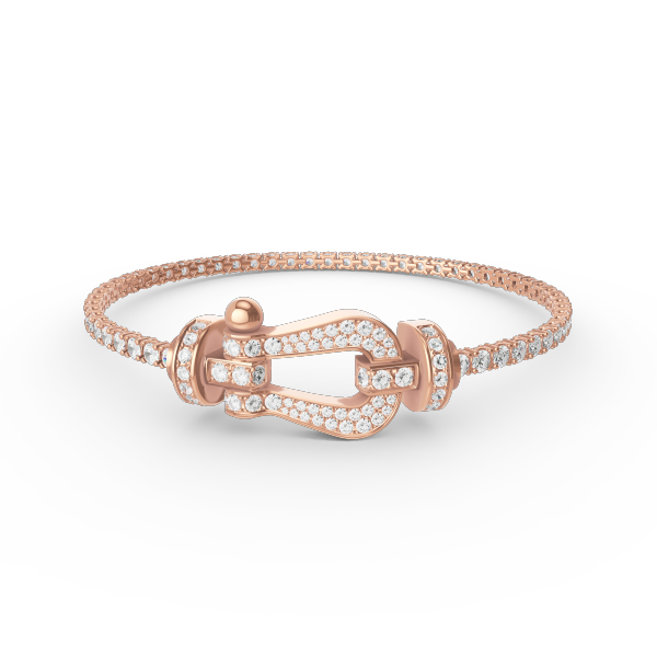 [Cadisa]FORCE  LARGE HORSESHOE FULL DIAMOND TENNIS BRACELET