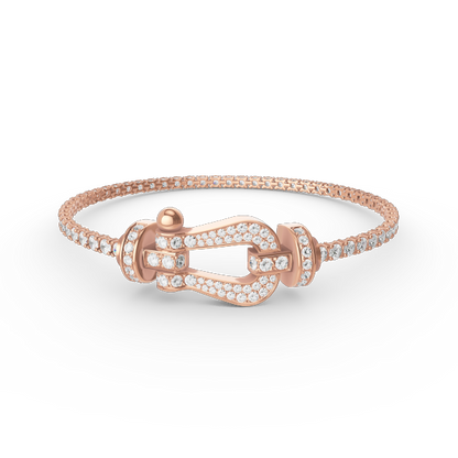 [Cadisa]FORCE  LARGE HORSESHOE FULL DIAMOND TENNIS BRACELET