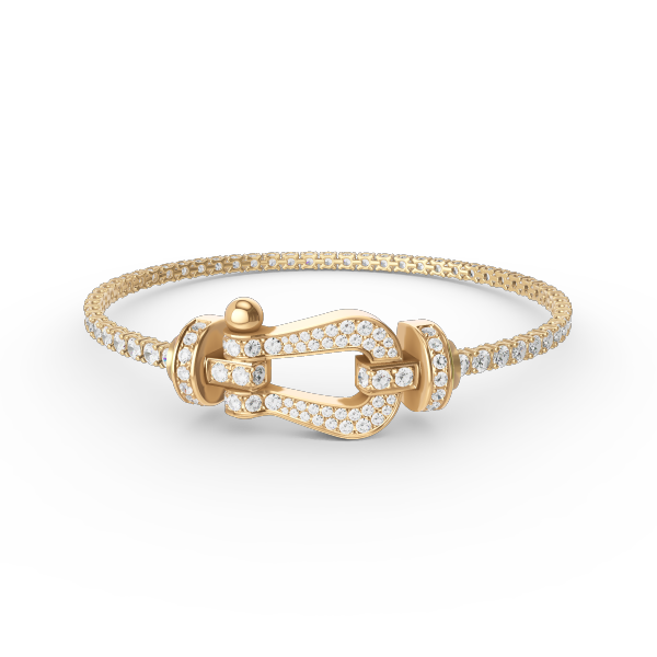 [Cadisa]FORCE  LARGE HORSESHOE FULL DIAMOND TENNIS BRACELET
