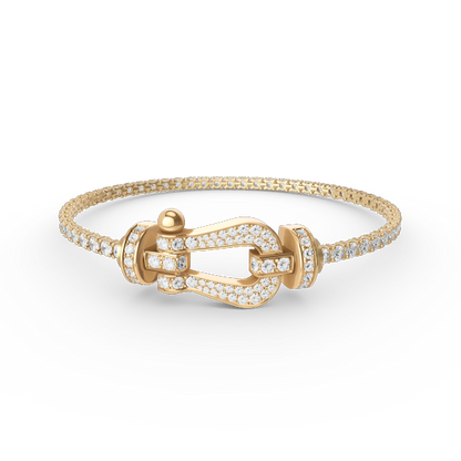 [Cadisa]FORCE  LARGE HORSESHOE FULL DIAMOND TENNIS BRACELET