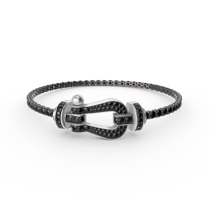 [Cadisa]FORCE  LARGE HORSESHOE FULL DIAMOND TENNIS BRACELET